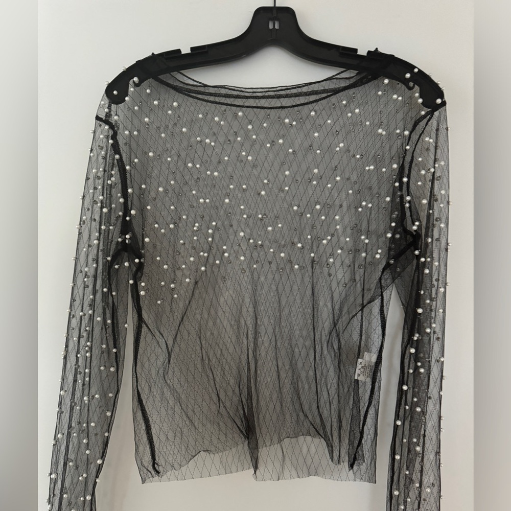 Mesh x Pearls Crop Top
Never worn